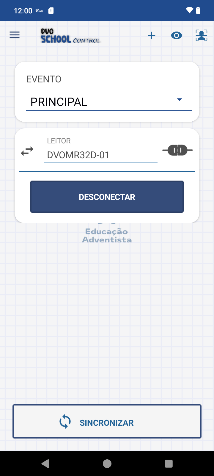 DVOSchool Control em modo de leitura